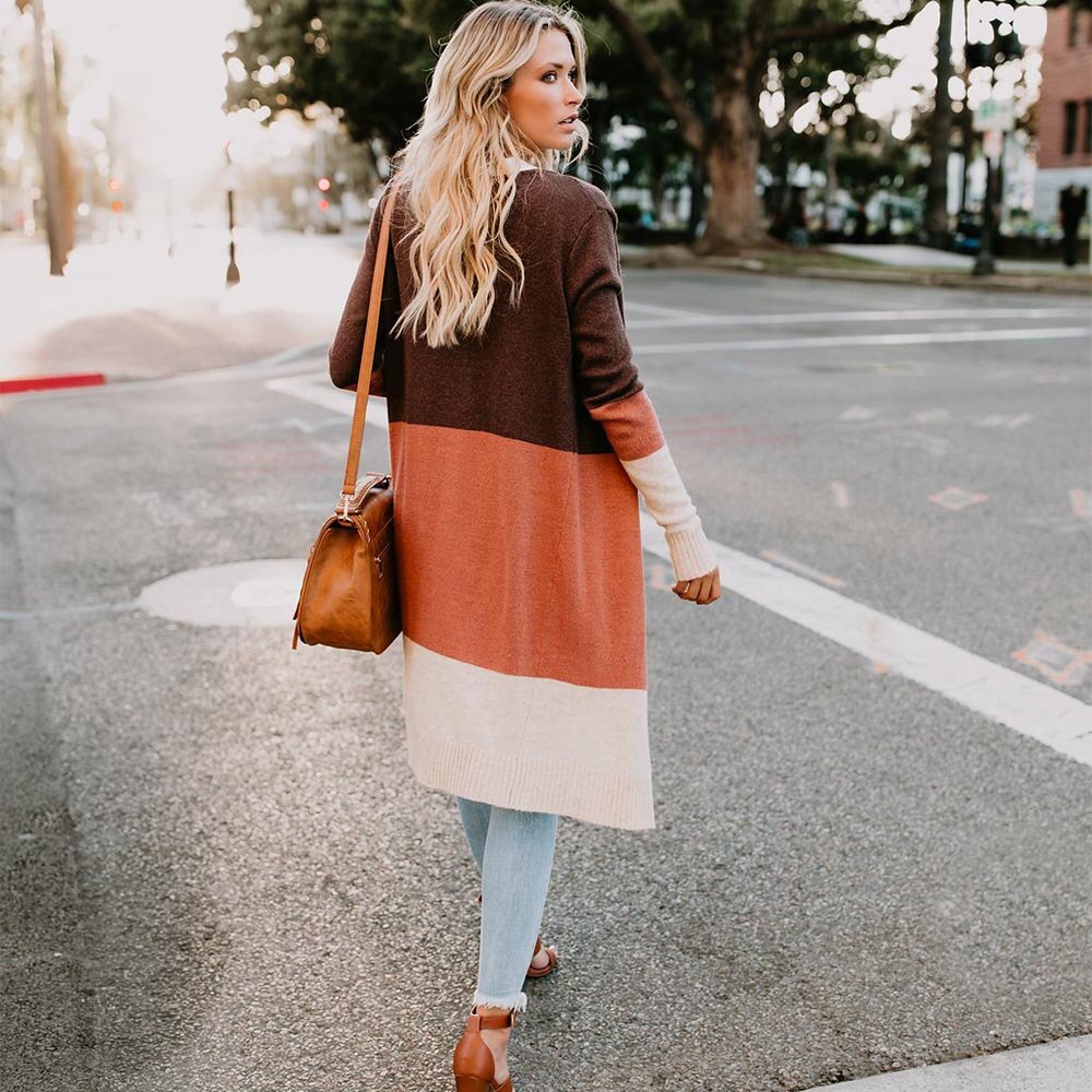 Autumn Long Collarless Comfy Cardigan