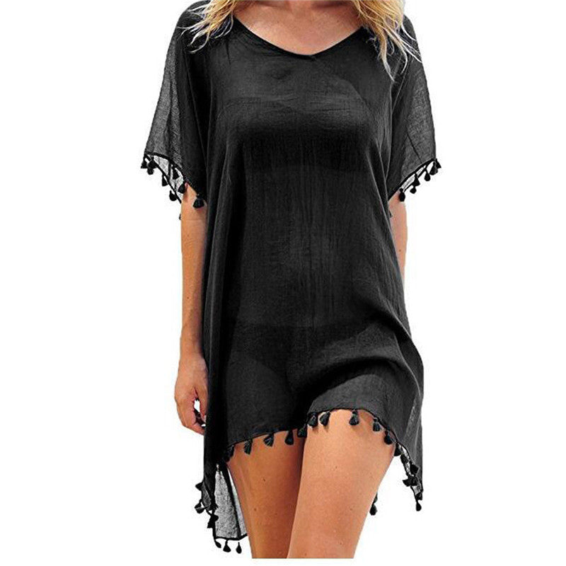 Chiffon Tassel Swimsuit Cover Up