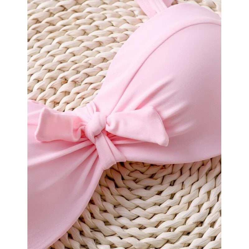 Brazilian Flamingo Ruffle Bikini