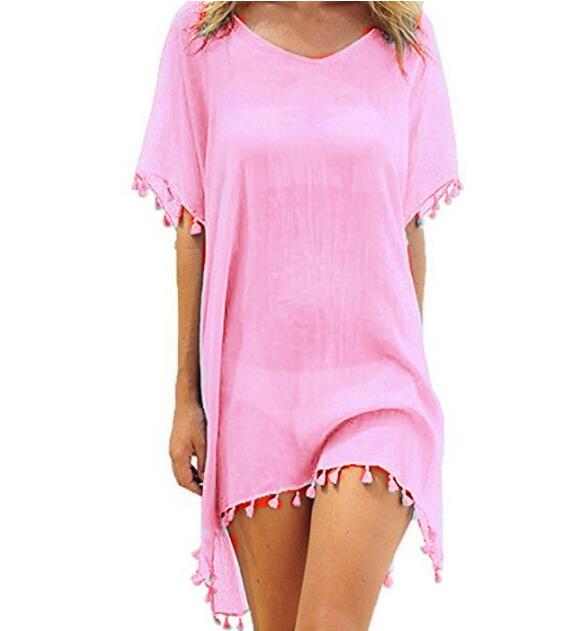 Chiffon Tassel Swimsuit Cover Up