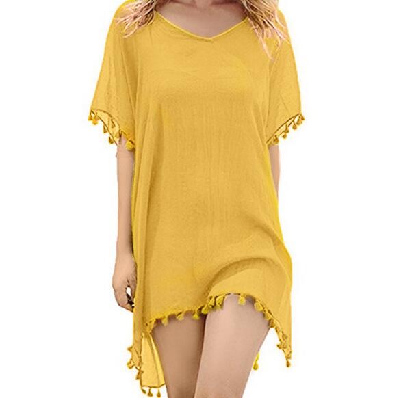 Chiffon Tassel Swimsuit Cover Up