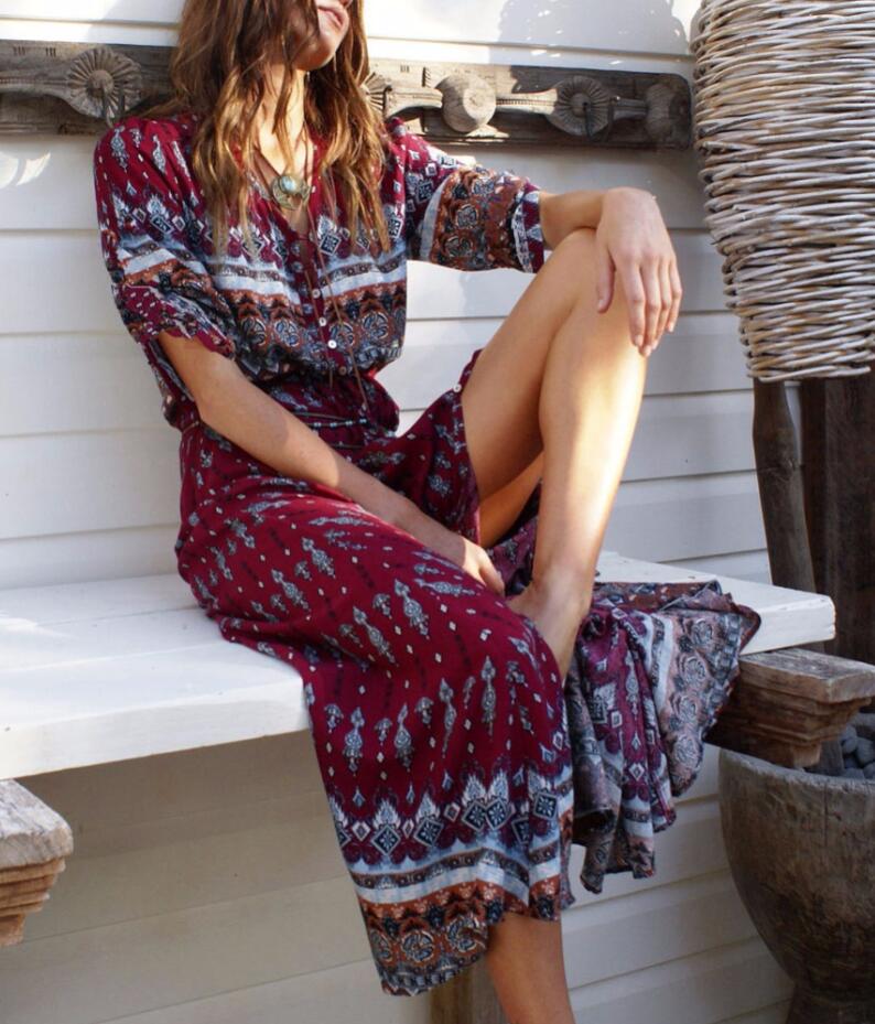 Bohemian Style Long Maxi Dress