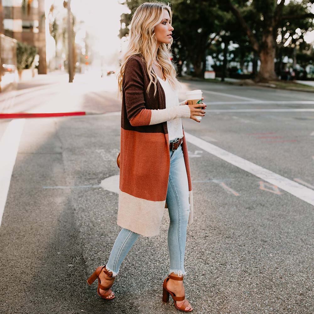 Autumn Long Collarless Comfy Cardigan